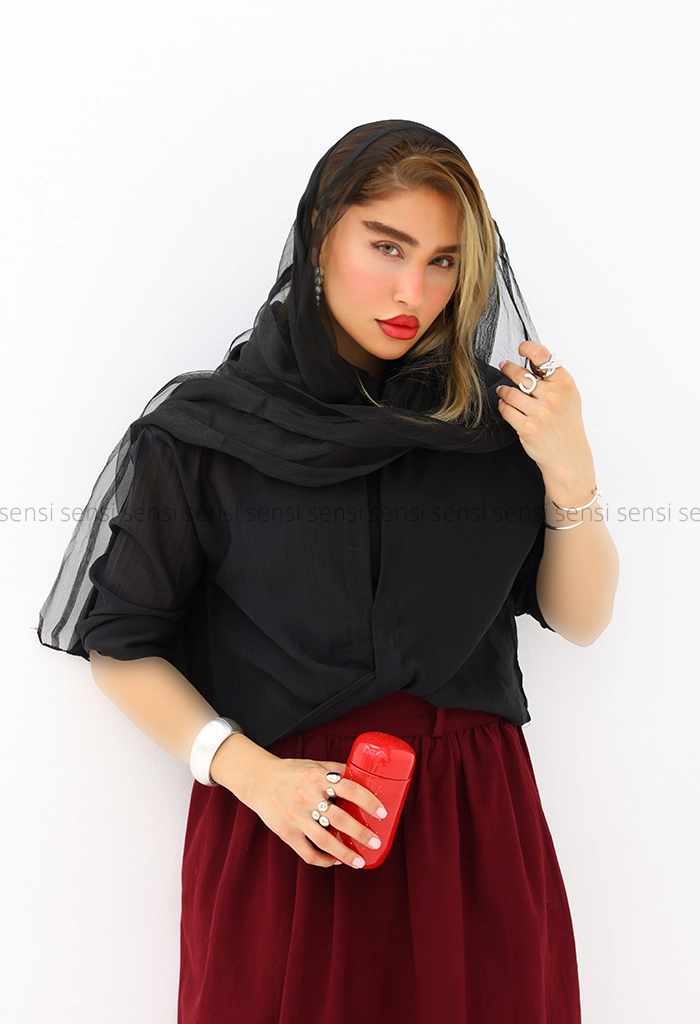 شومیز شیشه ای جلو پیچ کد1005979
